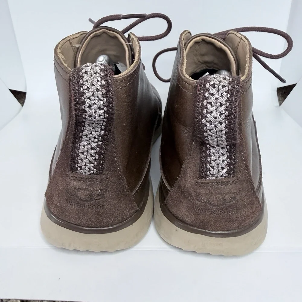 UGG Men's Freamon Waterproof Chukka Boots Brown Leather Lace Up Men's Size 11